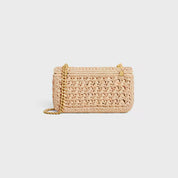 Celine Straw Chain Crossbody Bag 25x14cm