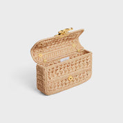 Celine Straw Chain Crossbody Bag 25x14cm