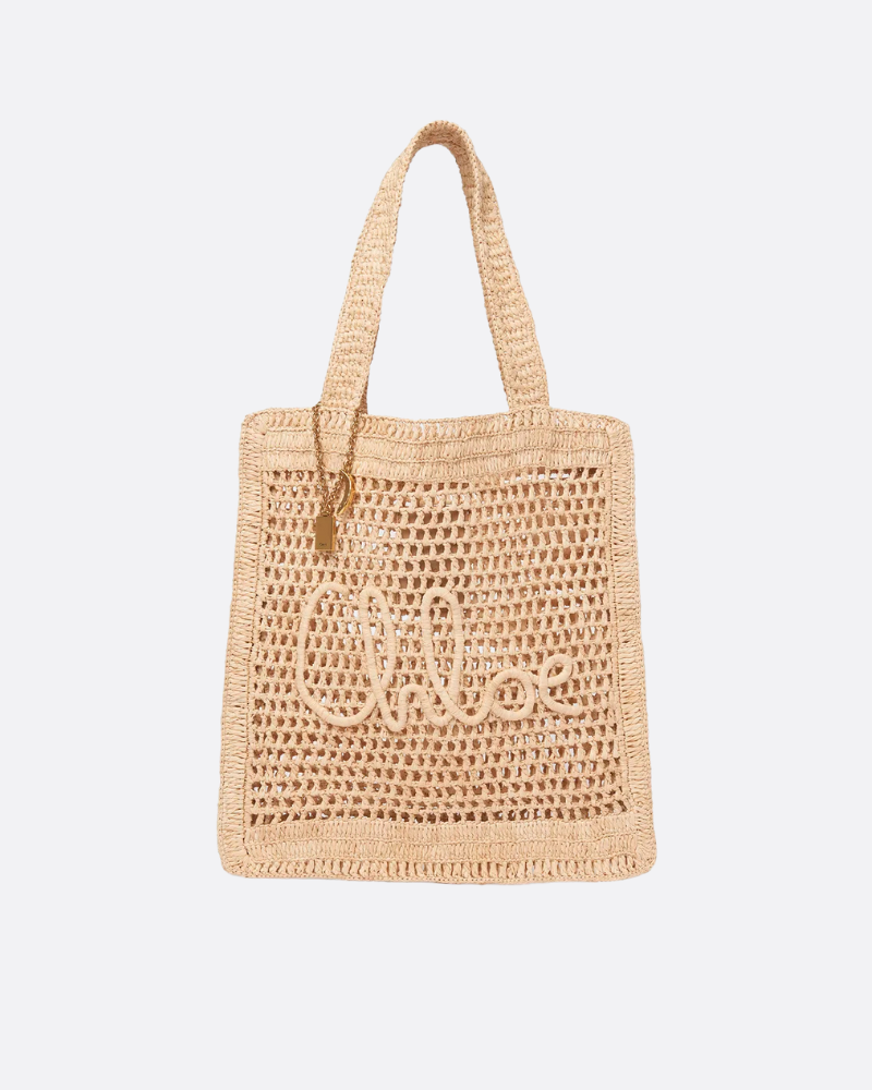 Chloé Summer Banana Tote Bag in Raffia