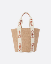 Large Woody basket in natural fibres