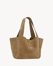 Saint Laurent Women's Brown Suede Bea Tote Bag