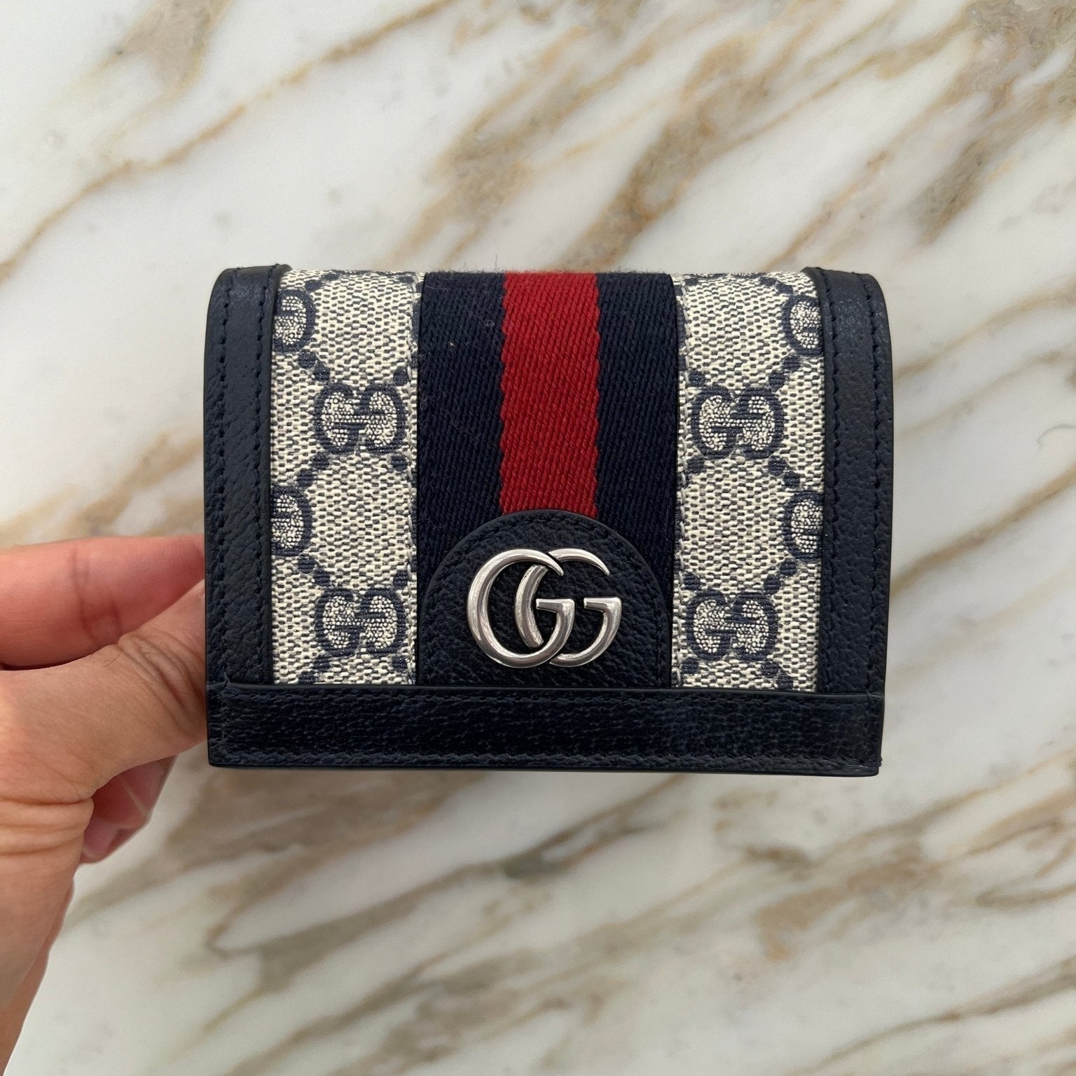 GG OPHIDIA CARD CASE WALLET