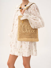 Chloé Summer Banana Tote Bag in Raffia