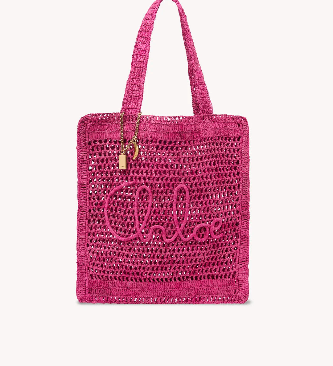 Chloé Summer Banana Tote Bag in Raffia