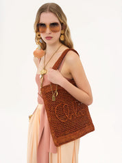 Chloé Summer Banana Tote Bag in Raffia